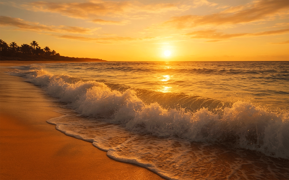 Golden Light and Waves Capturing The Beauty of The Beach Through a Lens